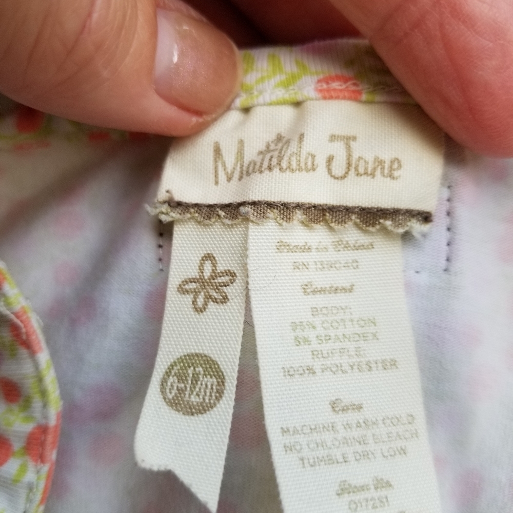 Matilda Jane Baby Girl Shorts Romper Size 6-12 Mo - Picture 6 of 7